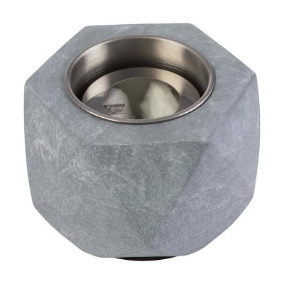 Geometric Gray Concrete Tabletop Fire Pit