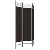 vidaXL 3-Panel Room Divider Brown 47.2 inches x70.9 inches - 3 of 4