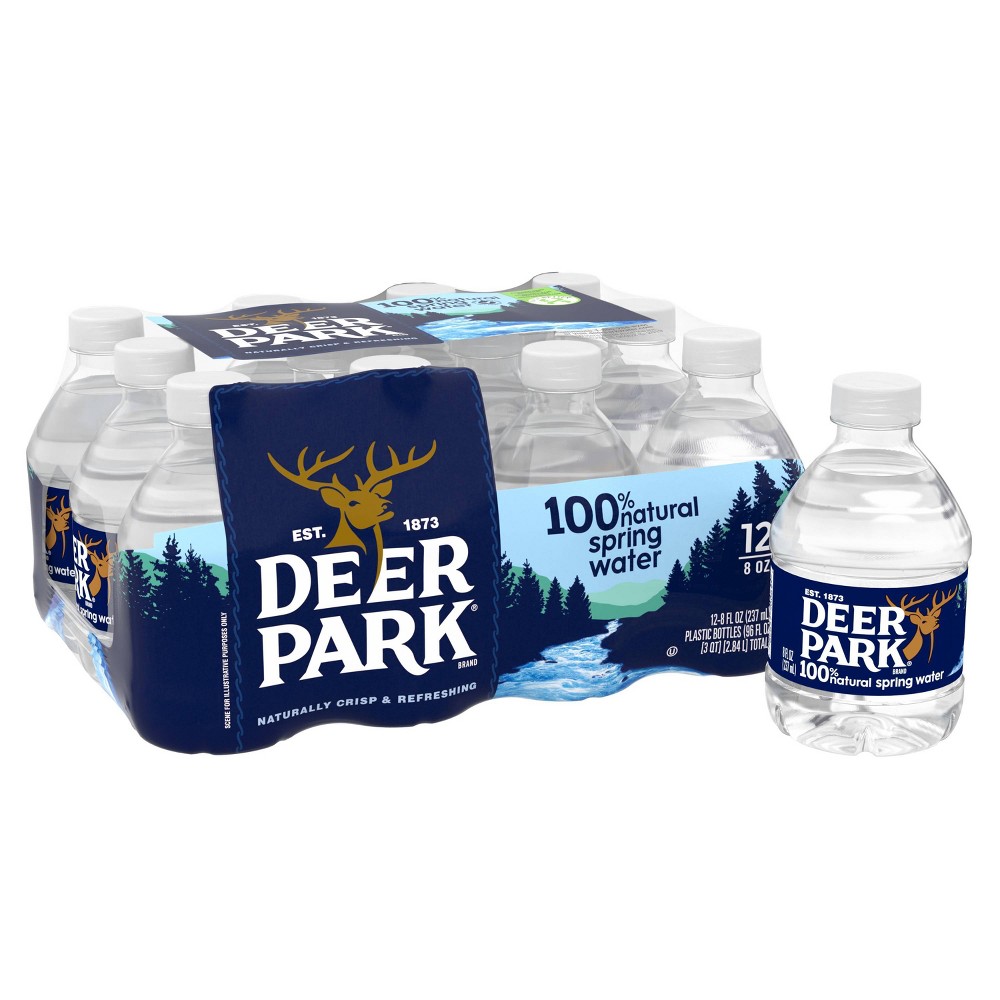 Deer Park Brand 100% Natural Spring Water - 12pk/8 fl oz Mini Bottles