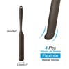 Unique Bargains Silicone Heat Resistant Non-Stick Long Handle Food Spatula for Jars 4 Pcs - 2 of 4
