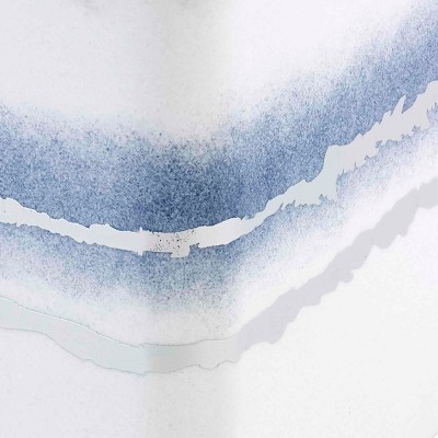 Matte White and Blue Marble Resin Tissue Box Cover