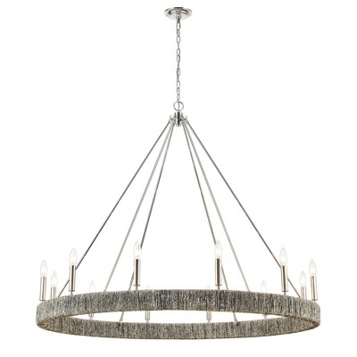 Elk Home Abaca 12 - Light Chandelier in  Polished Nickel
