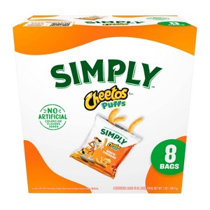 Cheetos Snack Pack Simply White Cheddar Puffs - 8ct/7oz - 1 of 4