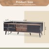 LOVSON 63'' medieval-style TV stand, accommodates 70-inch TVs, featuring two cabinets and open shelving, perfect for the living room - 4 of 4