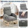 Modern Nursery Rocking Chair, Upholstered Glider Rocker with Side Pocket, Rocking Accent Armchair, Comfy Recliner Chair for Living Room Office - 4 of 4