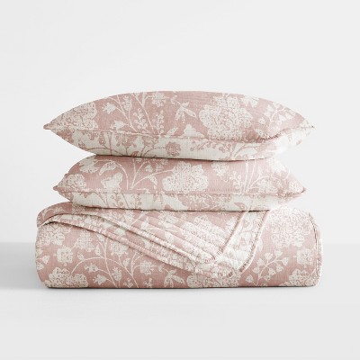 Becky Cameron Super Soft Quilt Set – Lightweight All Season Coverlet in Textured Floral Design by Becky Cameron, Textured Floral Rose, Twin/Twin Extra Long — фото 7