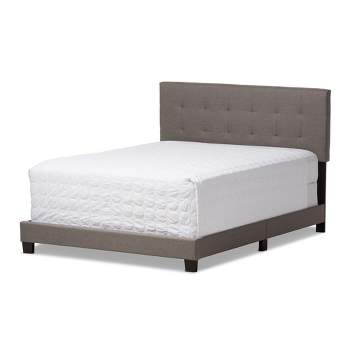 Brookfield Modern And Contemporary Fabric Upholstered Grid - Tufting Bed - Queen - Baxton Studio