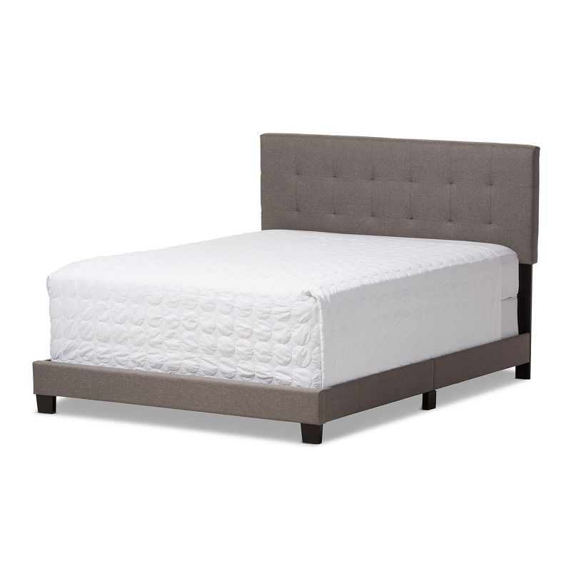 Full Brookfield Modern and Contemporary Fabric Upholstered Grid Tufting Bed - Baxton Studio, 1 of 8