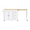 Sapphtopaz Kitchen Island with Extendable Dining Table & Power Outlet,Kitchen Storage Cart with Spice Rack,Island Table for Kitchen,Dining Room - 4 of 4