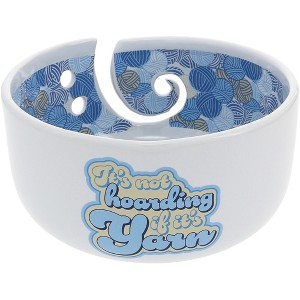 Pavilion Gift Company - Hoarding - 3.5" Ceramic Yarn Bowl - Dining Bowls - 1 of 4