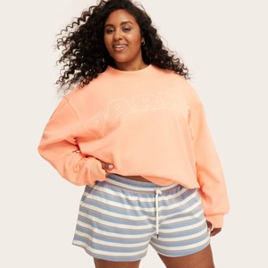 Women's Mockneck Pullover Sweatshirt - Parke x Target Peach Orange