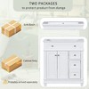 30" Bathroom Vanity With Sink, Solid Wood Bathroom Cabinet With Resin Sink, Modern Free Standing Storage Cabinet With 2 Drawers & 2 Doors - 3 of 4