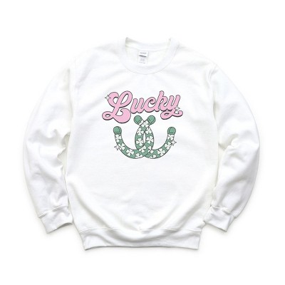 Simply Sage Market Women's Graphic Sweatshirt Lucky Horseshoes