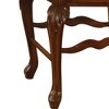 Traditional Counter Stools with Ergonomic Arched Back, Upholstered Seat, and Decorative Wooden Legs, Set of 2 - 3 of 4