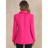 Allegra K Women's Office Long Sleeve Lapel Collar Solid Blazer - 3 of 4