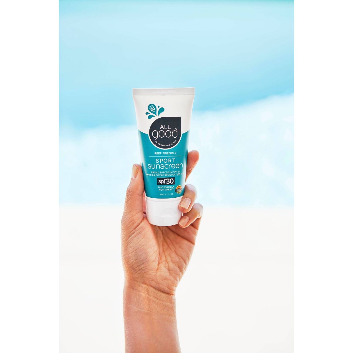 All Good Sport Sunscreen Lotion Water Resistant - SPF 30 - 3oz - thumbnail 4