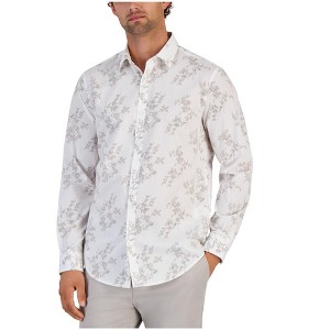 Alfani Mens Dotted Floral Button Up Shirt - 1 of 1