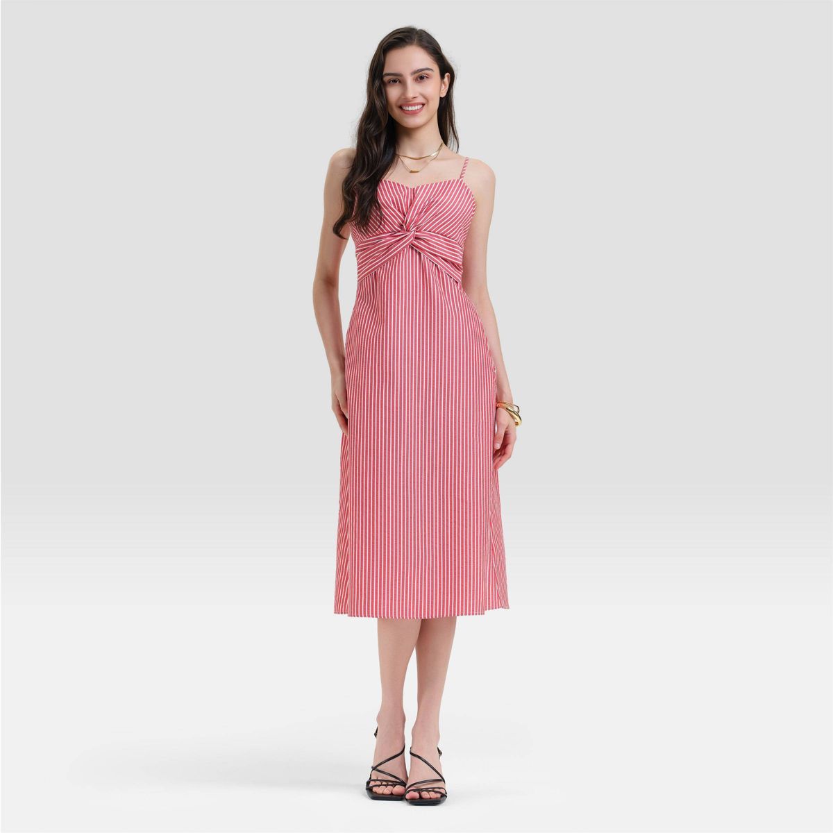Women's Twist-Front Midi Cami Dress - A New Day™ - thumbnail 9