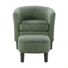 CENGHU Modern Corduroy Accent Chair, Upholstered Single Sofa Chair with Ottoman Foot Rest, Comfy Arm Chair for Living Room, Bedroom, Office - 4 of 4
