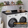 Washer Dryer Countertop, 54" x 27.5" Wood Shelf Topper with Edge, Laundry Cover Guard Organizer for Hamper & Storage-Black - 3 of 4
