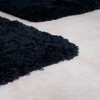 3pc Solid Super Plush Non-Slip Bath Rug Set Black - Yorkshire Home: Includes Lid Cover, Machine Washable - 4 of 4