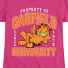 Girls' - Garfield - Varsity Fitted Short Sleeve Graphic T-Shirt - 2 of 4