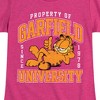 Girls' - Garfield - Varsity Fitted Short Sleeve Graphic T-Shirt - image 2 of 4