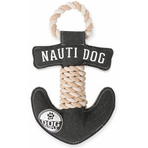 Pavilion Gift Company - Nauti Dog - 12" Canvas Dog Toy on Rope - Pet Toy - 1 of 4