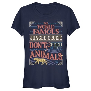 Juniors Womens Jungle Cruise World Famous Retro Logo T-Shirt - 1 of 4