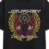 Journey Don't Stop Believin' 1981 Adult Black Crew Neck Short Sleeve T-shirt - 2 of 3