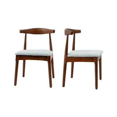 NicBex Mid-Century Dining Chair Set of 2 Kitchen Upholstered Fabric Dining Room & Kitchen Chairs with Cushion Seats