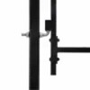 Fence Gate Double Door with Spike Top Steel 9.8'x4.1' Black vidaXL - 4 of 4