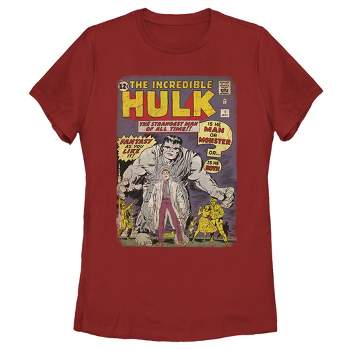 Women's Marvel Hulk Comic Book Cover Print T-Shirt