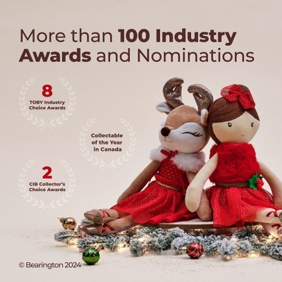 Holly the Holiday Llama Plush with Santa Hat and Scarf, 10 Inches