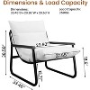 Hooseng Modern Accent Chair, Fluffy Living Room Chair with Removable Cushion, Armchair Chairs With Metal Frame for Bedroom Balcony Reading Room - 2 of 4