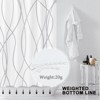 Aoibox Grey and White Striped Polyester Shower Curtain with Hooks, Weighted Hem, Waterproof Bath Accessories Hotel Style - Machine Washable - 2 of 4