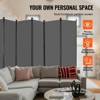 VEVOR Room Divider, 6 Panel Room Divider, Folding Privacy Screen and Portable Partition Divider for Room Separation, Grey - 3 of 4