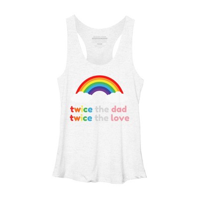 Adult Design By Humans Rainbow Twice The Dad & Love By Racerback Tank Top