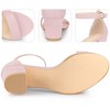 Perphy Women's Buckle Closure Ankle Strap Open Toe Block Heels Sandals - 3 of 4