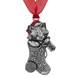 Gloria Duchin Kitten in Stocking Tree Ornament - 1 of 2