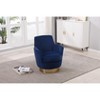 TOAOTBNBO Oversized Swivel Accent Chair with Ergonomic Rounded Armrests, Barrel Chair with Gold Stainless Steel Base Sofa Chair for Hotel - 4 of 4