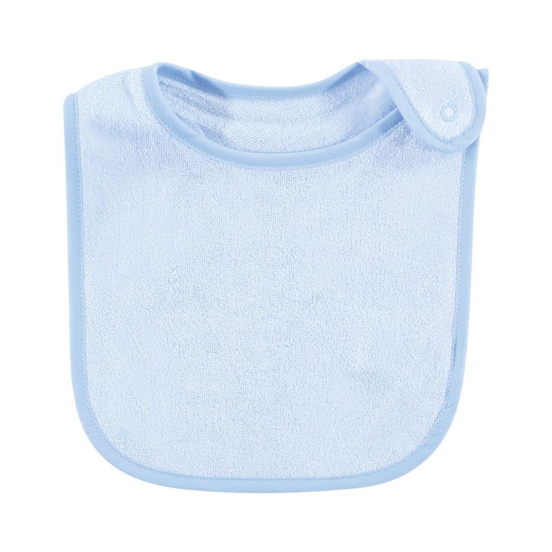 Hudson Baby Infant Boy Rayon from Bamboo Terry Bibs, Lt.Blue Gray, 6 of 9