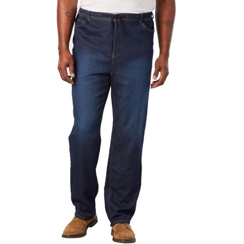 Kingsize Men's Big & Tall 5-pocket Relaxed Fit Denim Look