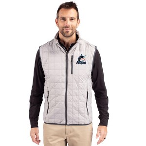 Miami Marlins Cutter & Buck Rainier PrimaLoft® Mens Eco Insulated Full Zip Puffer Vest - 1 of 1