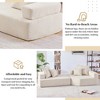 YOOCOZZ Oversized Irregular-Shaped Boucle Modular Compressed Sofa, All-Sponge Construction - Beige - 3 of 4