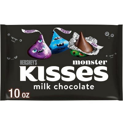 HERSHEY'S Kisses Milk Chocolate Monster Foils Halloween Candy - 10oz