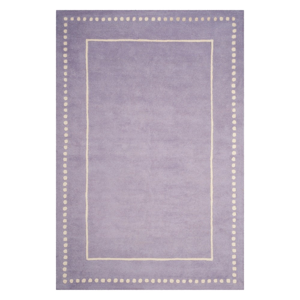 6'x9' Solid Area Rug Lavander/Ivory - Safavieh