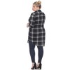 Women's Printed Plaid Roll Tab Tunic - White Mark - 4 of 4