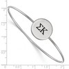 Black Bow Jewelry Sterling Silver Sigma Kappa Greek Life Bangle Bracelet 6 Inch - 2 of 3