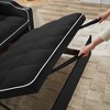54" Velvet Foldable Adjustable Back Sofa Bed with USB & Phone Stand - 3 of 4